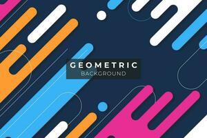 Abstract geometric background in bright colors vector