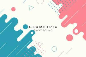 Abstract geometric background in bright colors vector