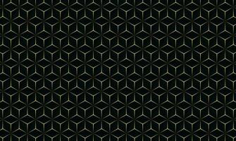 Abstract geometric pattern with lines, 3D pattern seamless vector background. Black and Gold texture