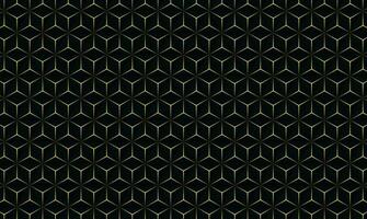 Abstract geometric pattern with lines, 3D pattern seamless vector background. Black and Gold texture