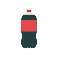 bottle of soda flat design vector illustration. soft drink icon