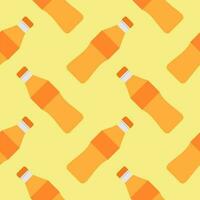 soft drink seamless pattern vector illustration. bottle of soda seamless pattern