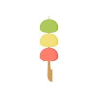 japanese mochi flat design vector illustration. japan cuisine and street food