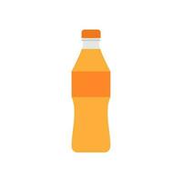 botella de soda plano diseño vector ilustración. suave bebida icono