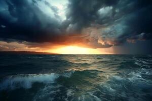 A storm over the ocean photo