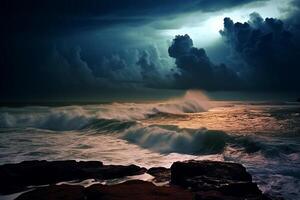 A storm over the ocean photo