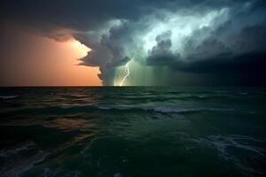 A storm over the ocean photo