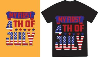 my first 4th of July t shirt design vector