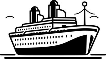 Cruise, Minimalist and Simple Silhouette - Vector illustration