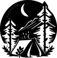 Camping, Minimalist and Simple Silhouette - Vector illustration