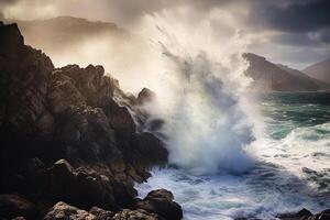 A storm over the ocean photo