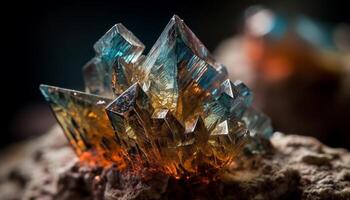 Vibrant gemstone collection illuminates beauty in nature generated by AI photo