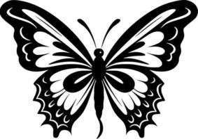 mariposa, negro y blanco vector ilustración