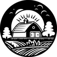 Farm, Minimalist and Simple Silhouette - Vector illustration