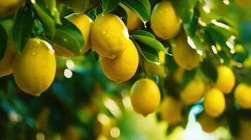 Lemon natural background. Illustration photo