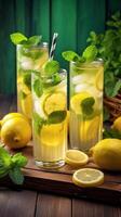 Fresh lemonade background. Illustration photo