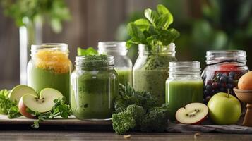Green smoothie. Illustration photo