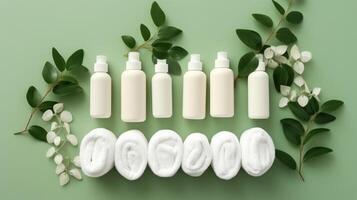 Natural cosmetic background. Illustration photo