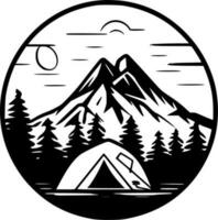 Camping, Minimalist and Simple Silhouette - Vector illustration