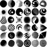 Patterns, Black and White Vector illustration