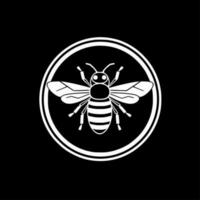 abejas, negro y blanco vector ilustración