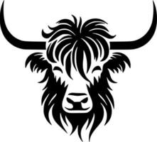 Highland Cow - Minimalist and Flat Logo - Vector illustration