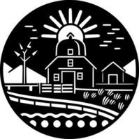 Farm, Minimalist and Simple Silhouette - Vector illustration