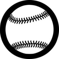 Baseball, Black and White Vector illustration