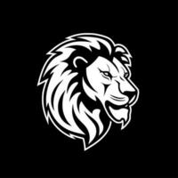 Lion, Black and White Vector illustration