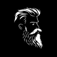 Beard, Black and White Vector illustration