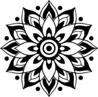 Mandala, Minimalist and Simple Silhouette - Vector illustration