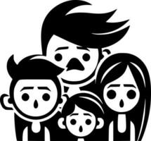 Family, Minimalist and Simple Silhouette - Vector illustration