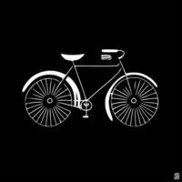 Bike, Black and White Vector illustration