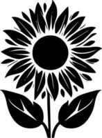 girasol, minimalista y sencillo silueta - vector ilustración