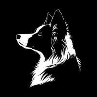 frontera collie - minimalista y plano logo - vector ilustración