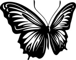 mariposa, negro y blanco vector ilustración