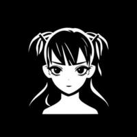 Anime, Black and White Vector illustration