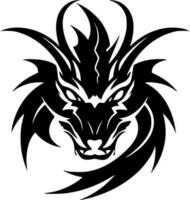 Dragon, Minimalist and Simple Silhouette - Vector illustration