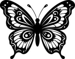 Butterflies, Black and White Vector illustration