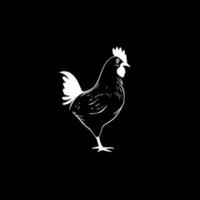 pollo - minimalista y plano logo - vector ilustración