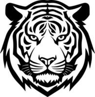 tigre, negro y blanco vector ilustración