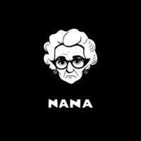 Nana, Minimalist and Simple Silhouette - Vector illustration