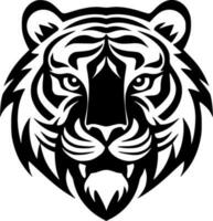 Tigre - minimalista y plano logo - vector ilustración