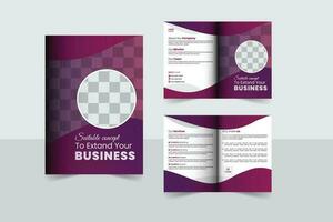 Business Bi-Fold Brochure Design vector
