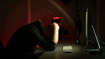 Frustrated and Devastated Caucasian Men in Front of Computer video