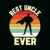 Vintage Best Uncle Ever Superhero Fun Uncle vector