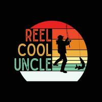 Vintage Fisherman Reel Cool Tio Uncle Fathers Day vector