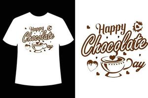 chocolate día t camisa diseño vector archivo