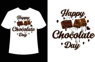 Chocolate day t shirt design vector file