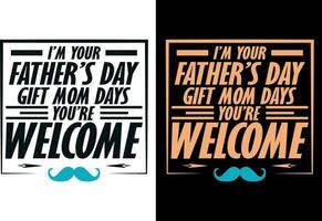 Father's day typography quote t shirt design vector